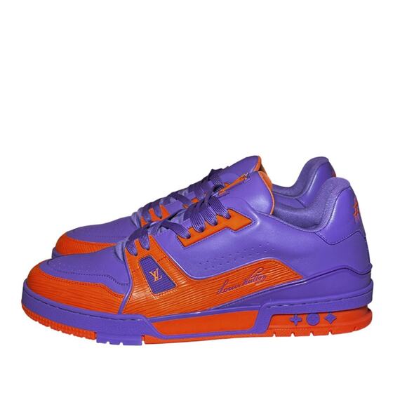 Louis Vuitton x Virgil Abloh NEW Calfskin Epi Mens LV Trainer Sneakers 10 (11US) - Picture 5 of 9